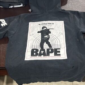 Bape Dark Hoodie with Graphic Print